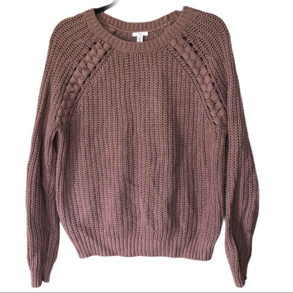 BP Open Knit Braided Sweater‎